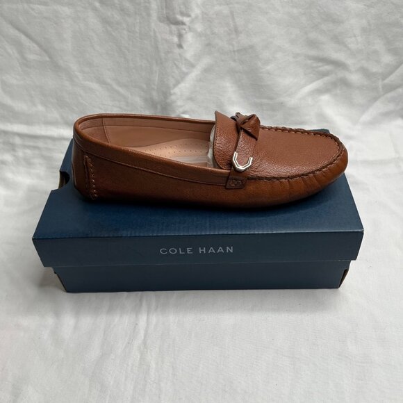 Cole Haan Evelyn Bow Driver Shoes Womens Loafers 7.5 B pecan brown - Picture 2 of 8